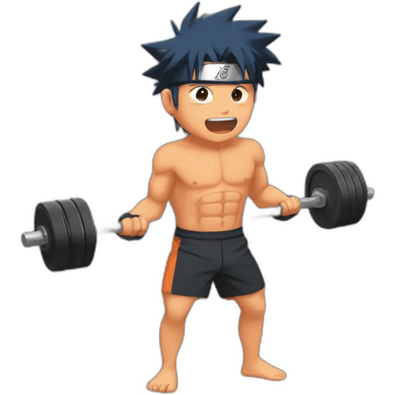 naruto lifting weights emoji