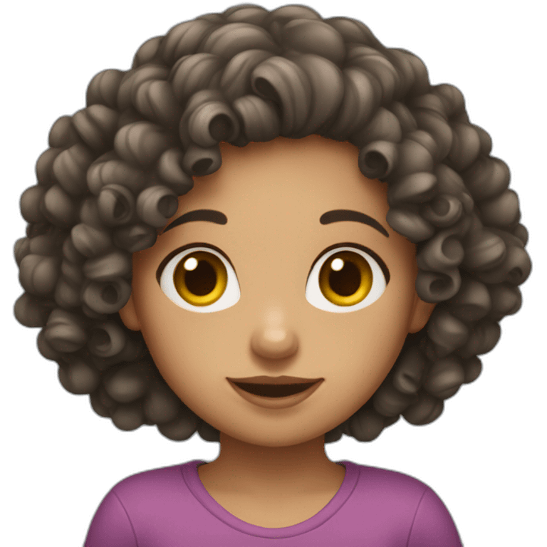 curly brunnet girl emoji