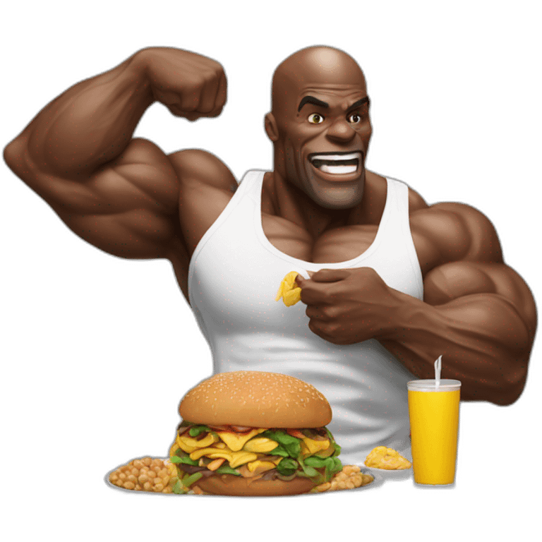 Ronnie coleman eating food emoji