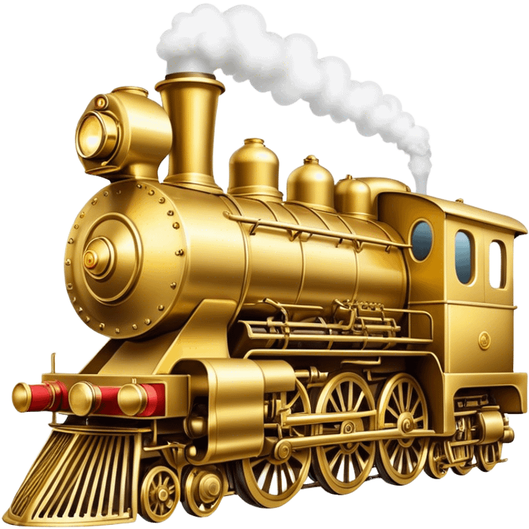 Golden locomotive emoji