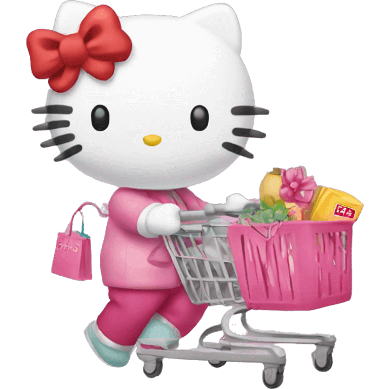 Hello kitty shopping emoji