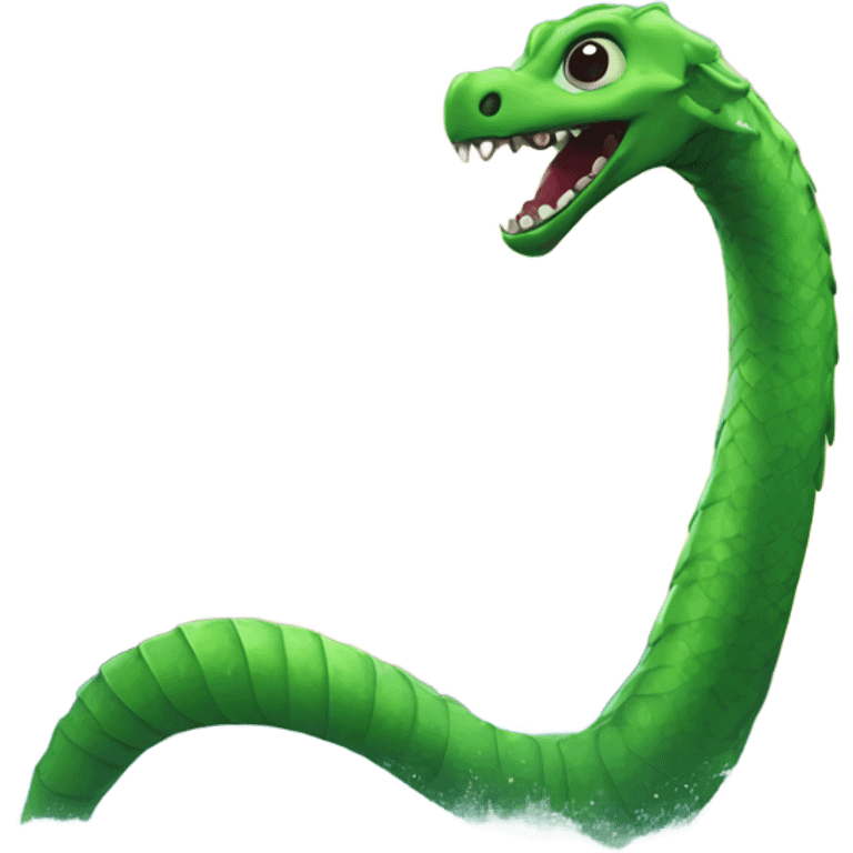 Sea serpent, coming out of the water with a long neck emoji