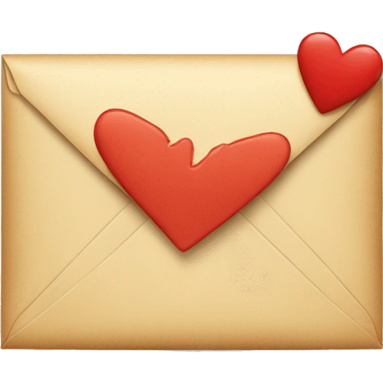 envelope with heart stamp emoji