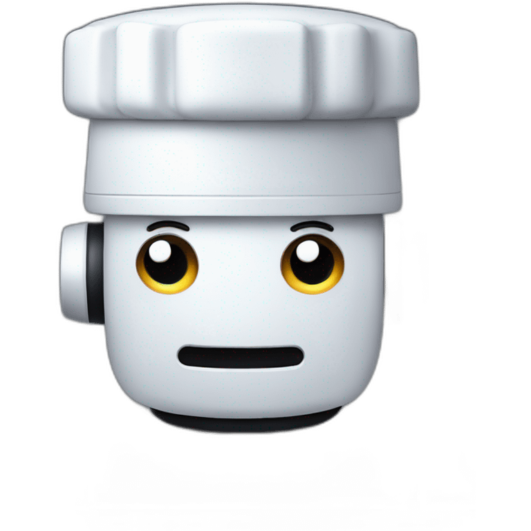 Robot wearing chefs hat pixel art emoji