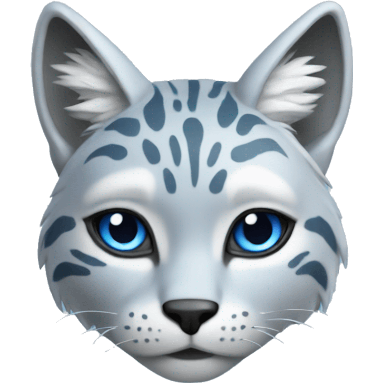 A blue lynx with a laptop emoji