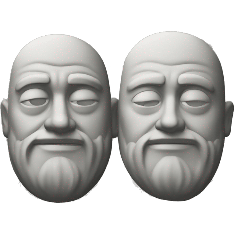 a pair of paidouble-coupled stone emoji