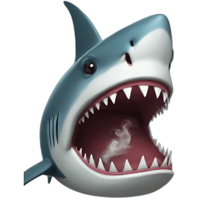 smoking shark emoji