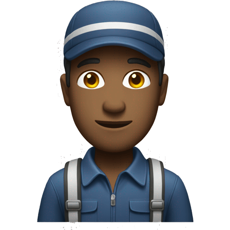 male tour guide with full body emoji