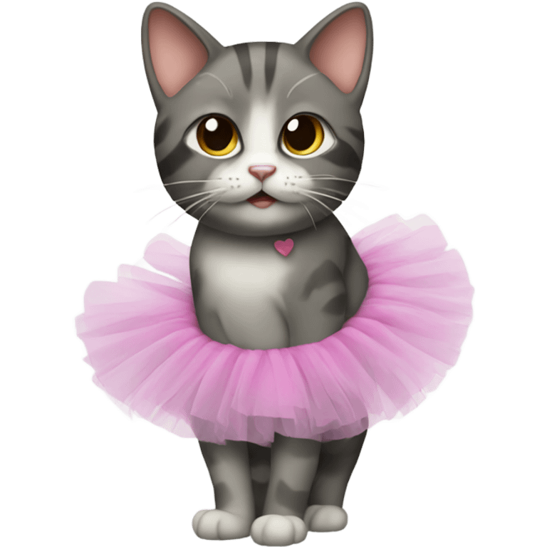 Cat in tutu emoji