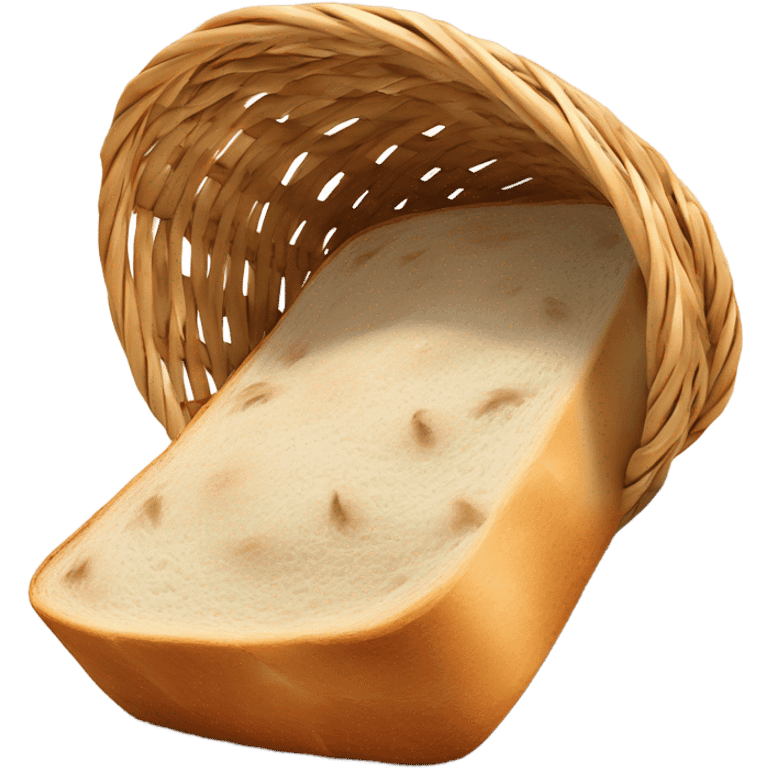 Sourdough bread in basket emoji