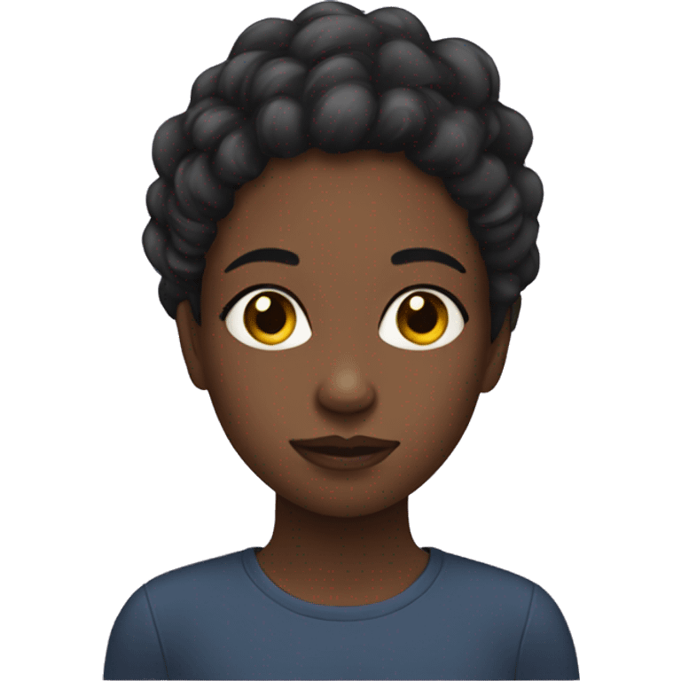 Black girl side eyeing emoji