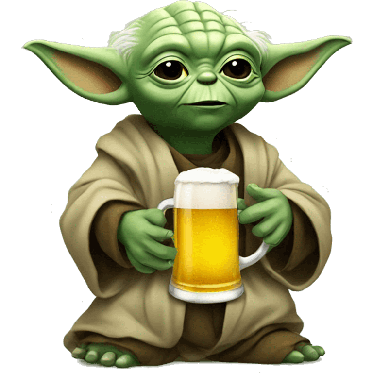 Yoda with beer  emoji