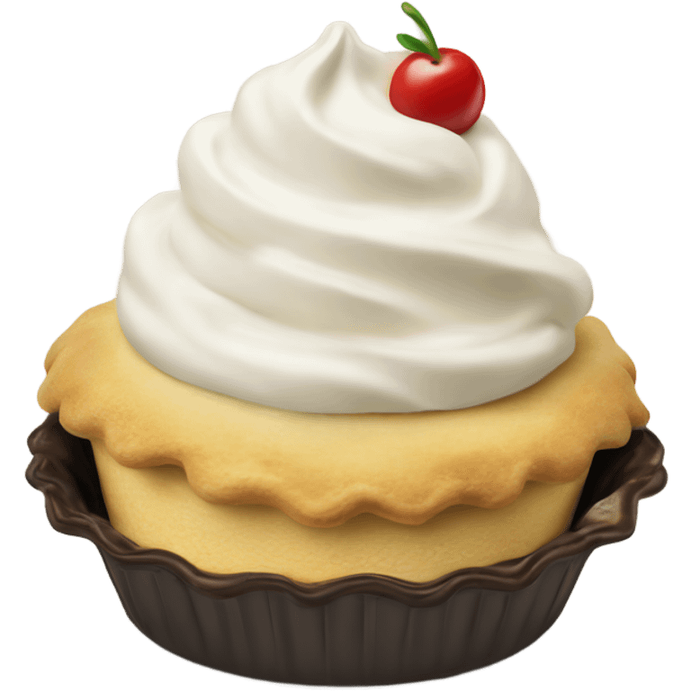 Whipped cream on pie emoji