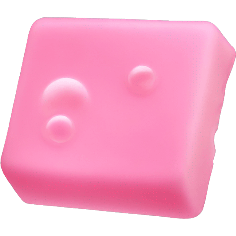 Light pink soap bar with soap bubbles  emoji