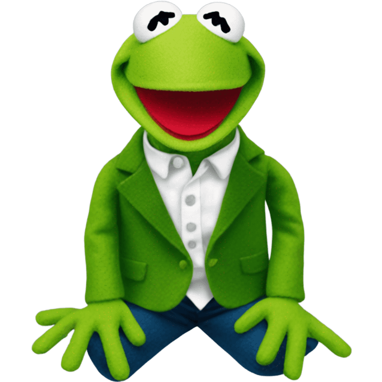 Kermit the frog as a puppet emoji