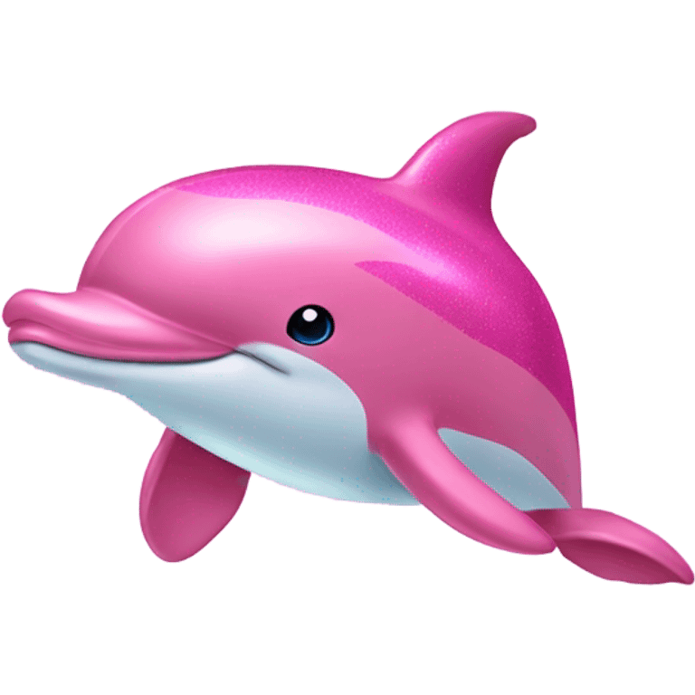 Pink dolphin with glitter  emoji