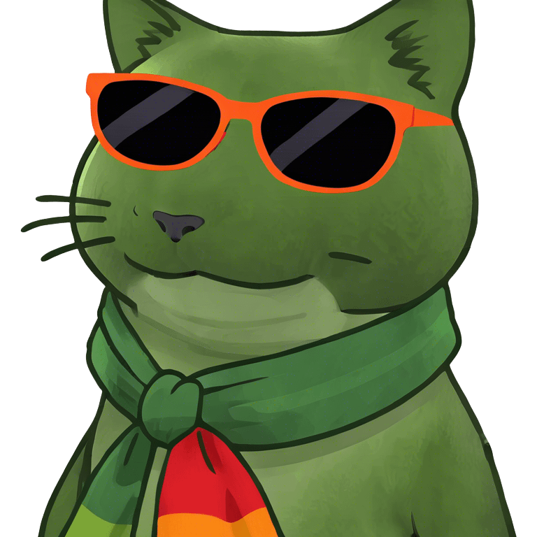 Cat with sunglasses emoji