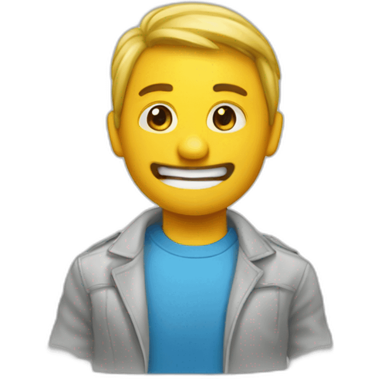 Un emoji funny, drôle qui louche  emoji