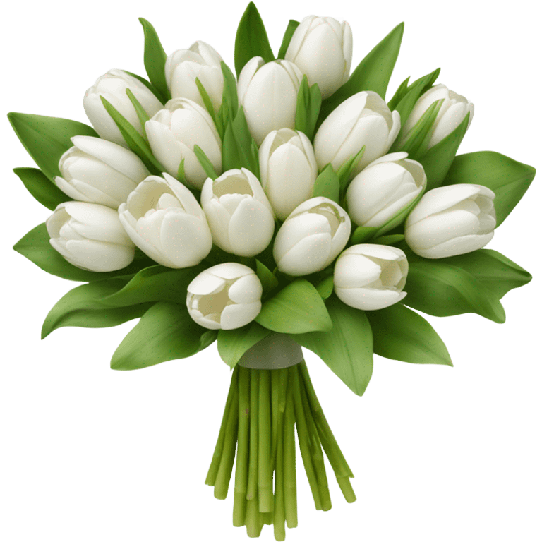 Wedding bouquet white tulips emoji