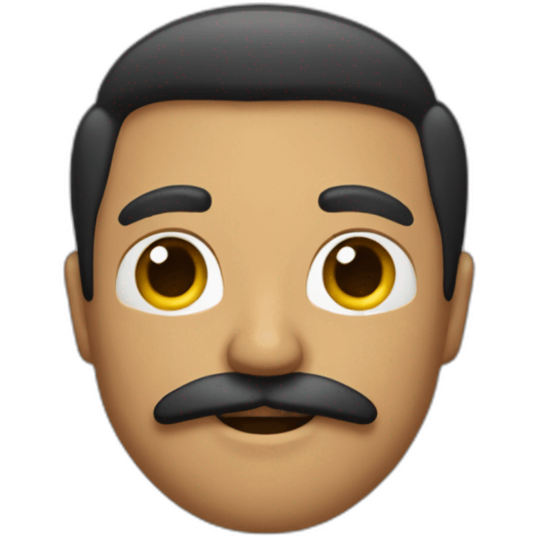 Homme avec une moustache deux doigt emoji