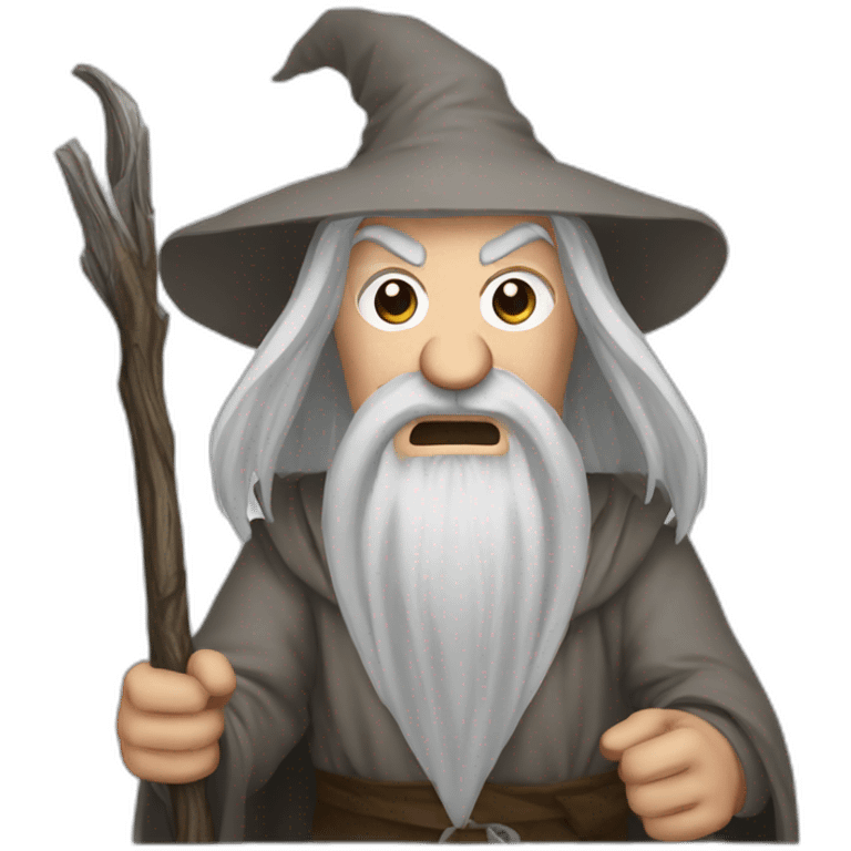 gandalf with avery angry face emoji