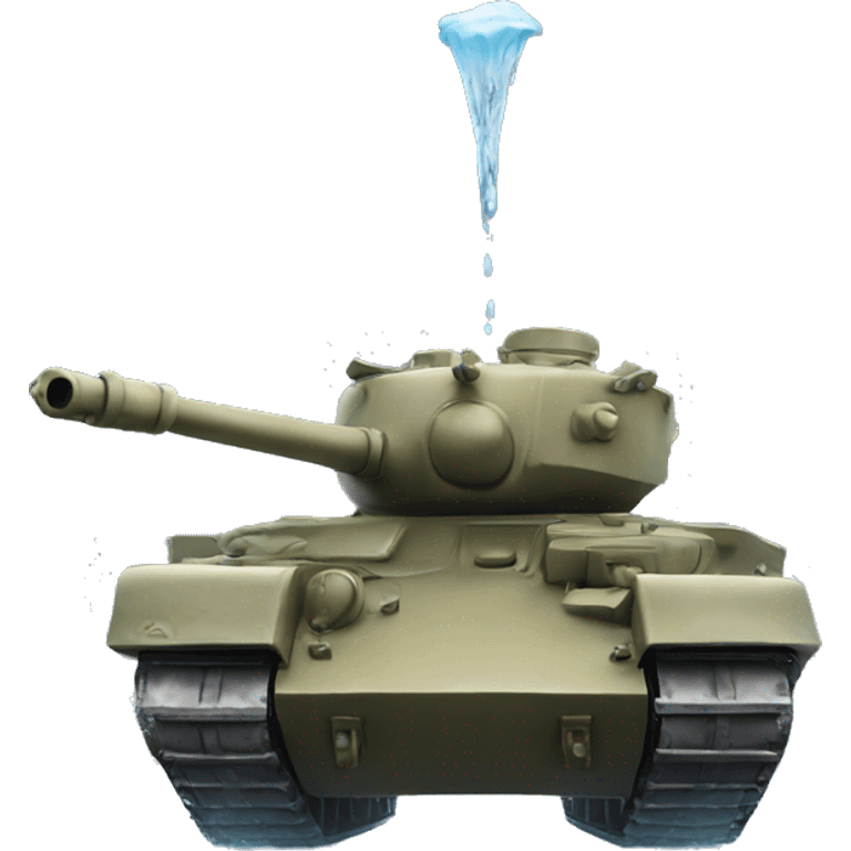 Tank raining water  emoji