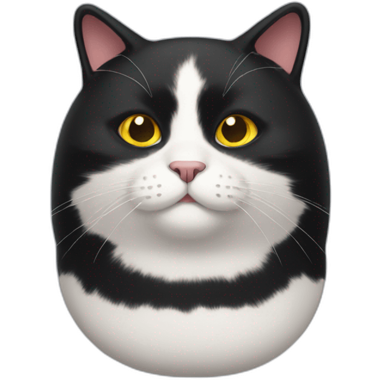 fat black cat emoji