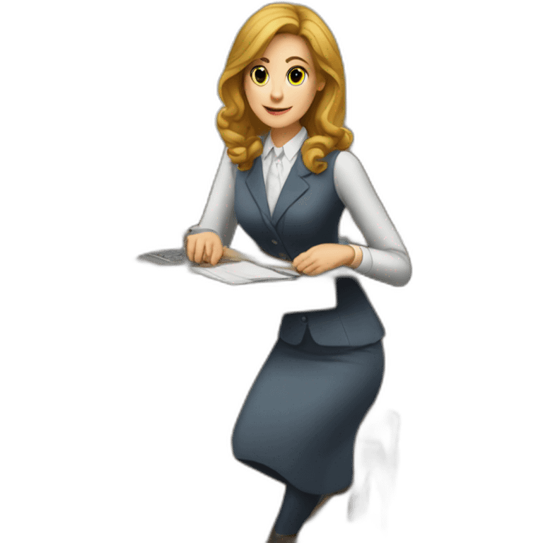 secretaire bonjour emoji