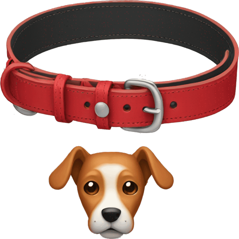 Red leather dog collar emoji