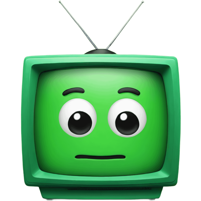 Green tv happy emoji