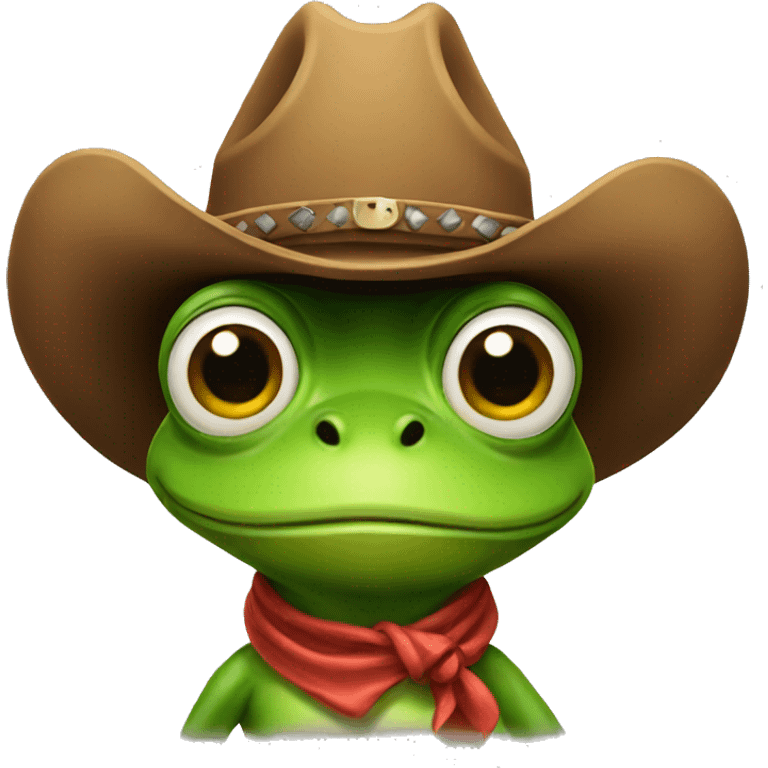 Cowboy frog emoji