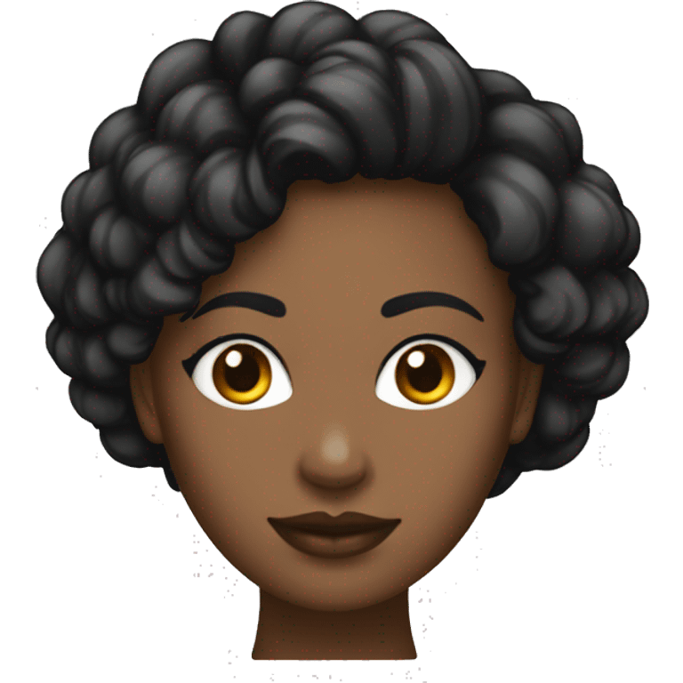 Femme noire cheveux très crépus très courts , bandeau blanc autour de la tête   emoji