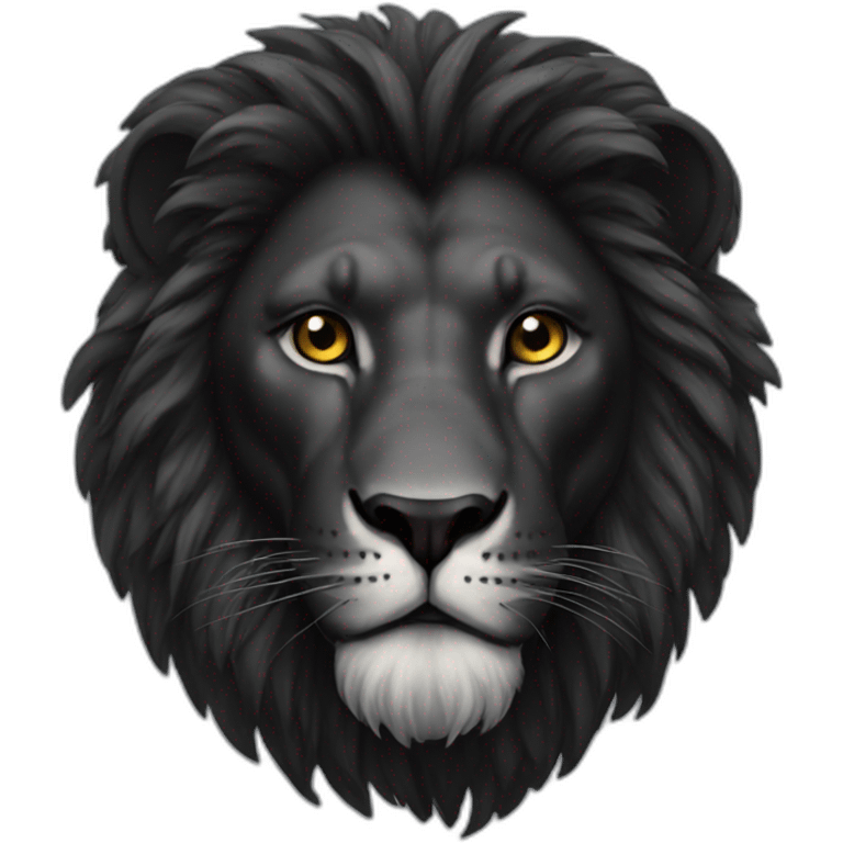 Black lion emoji