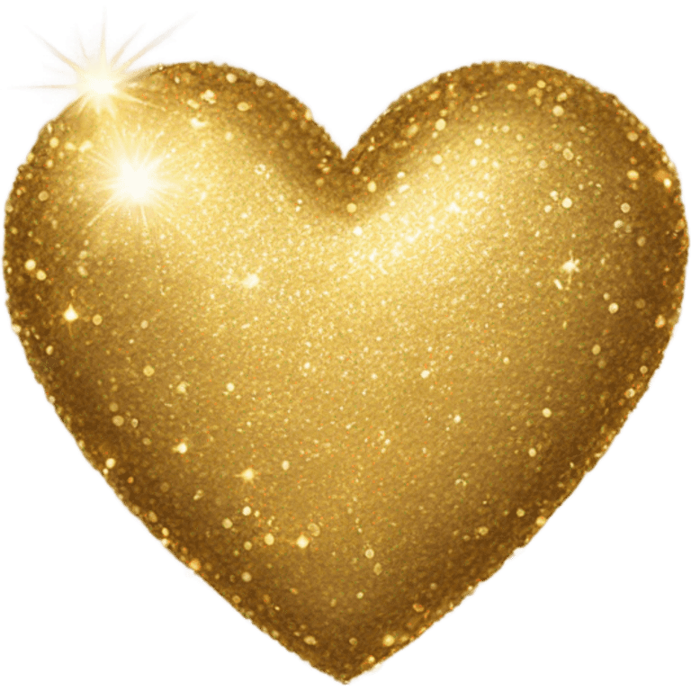 Gold sparkly heart emoji