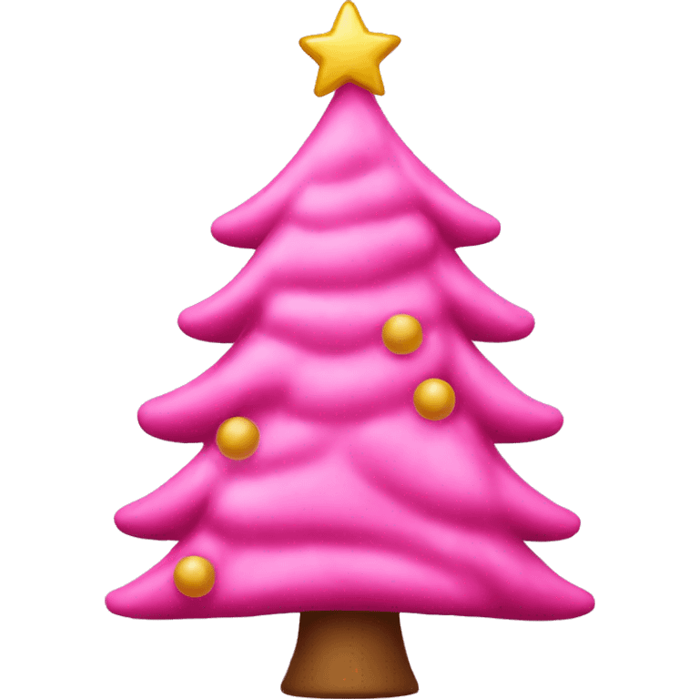 Pink Christmas tree emoji