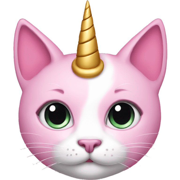 Pink princess-cat with unicorn horn emoji