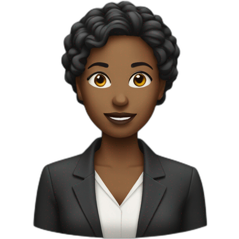 black woman news reporter emoji