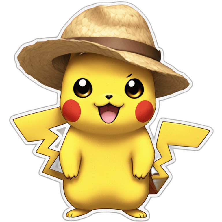 Pikachu fusion luffy  emoji