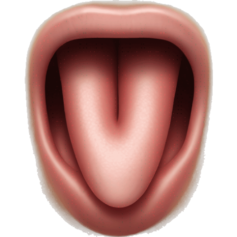 Create a realistic illustration of a human tongue. The tongue should be blue in color, with a smooth surface, slight texture detailing like taste buds, and a subtle shine to reflect light, giving it a lifelike appearance emoji