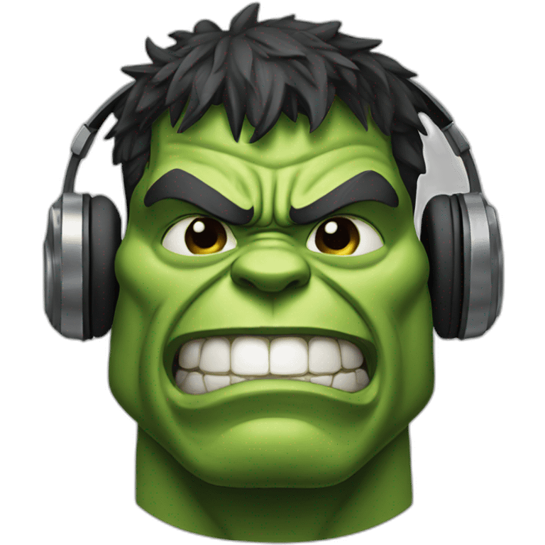 Hulk with headphone  emoji