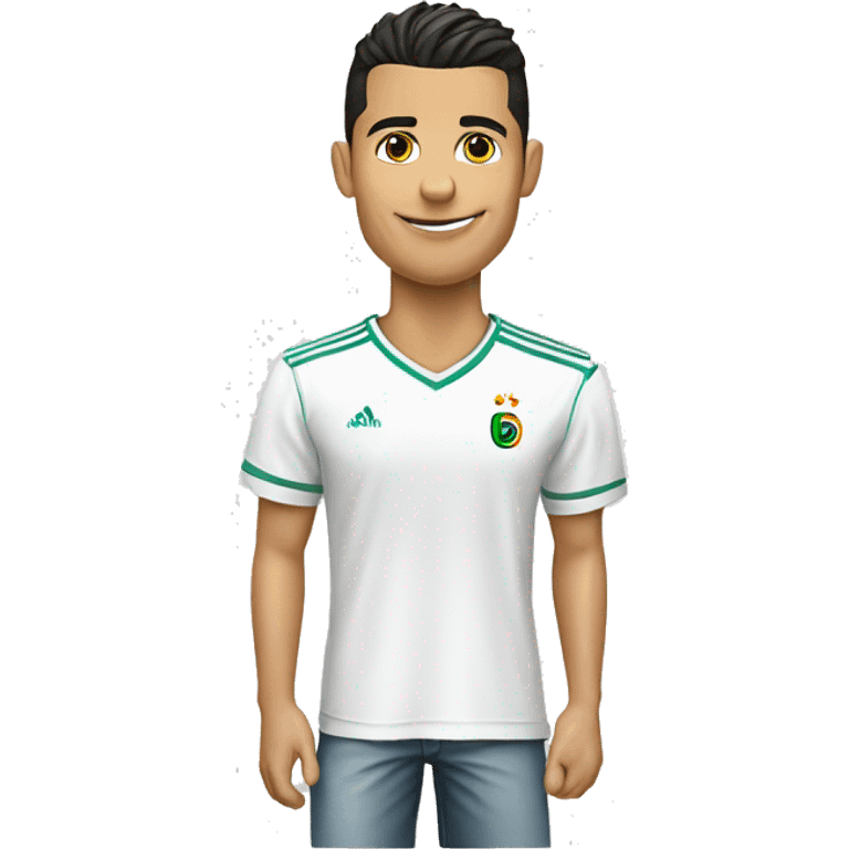 Cristiano Ronaldo Shirt and white shoes  emoji