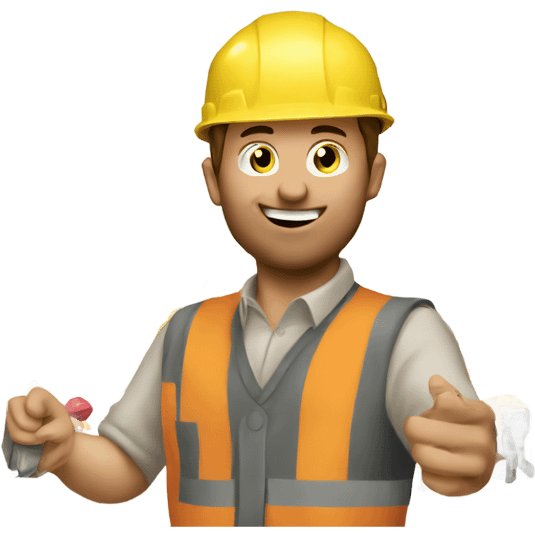 Builder playing bingo emoji