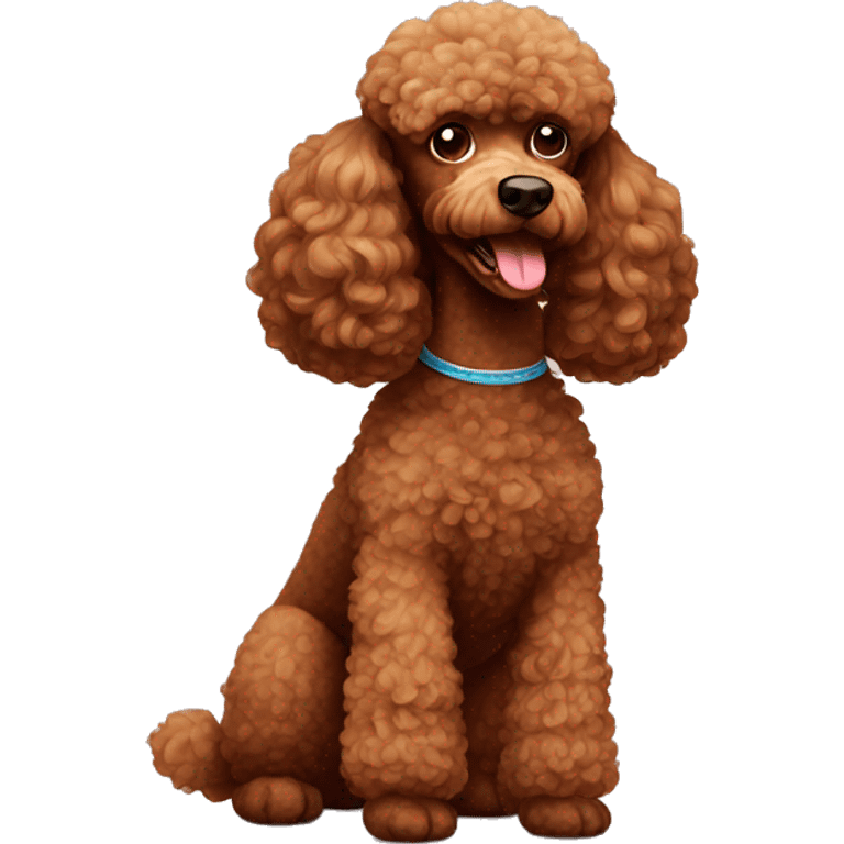 Brown poodle dog emoji