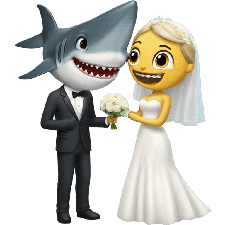 Shark getting married  emoji