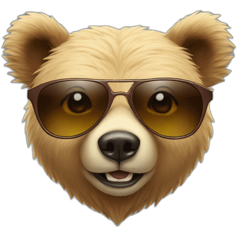 little bear in sunglasses emoji