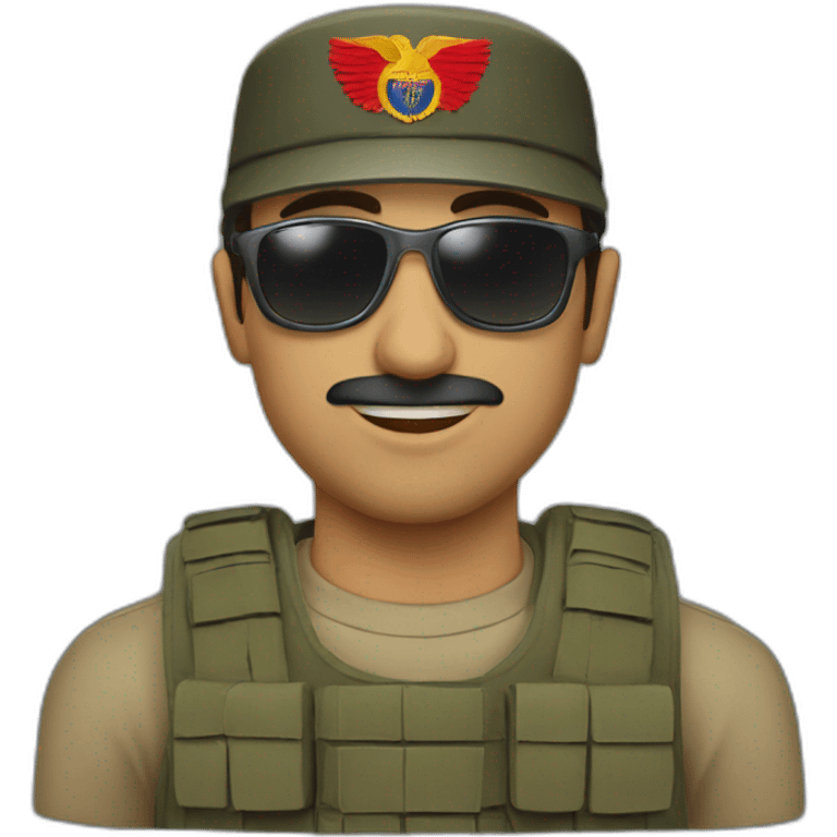 Armenian soldier sunglasses  emoji