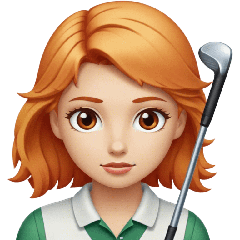 Blonde and red Girls golfer  emoji