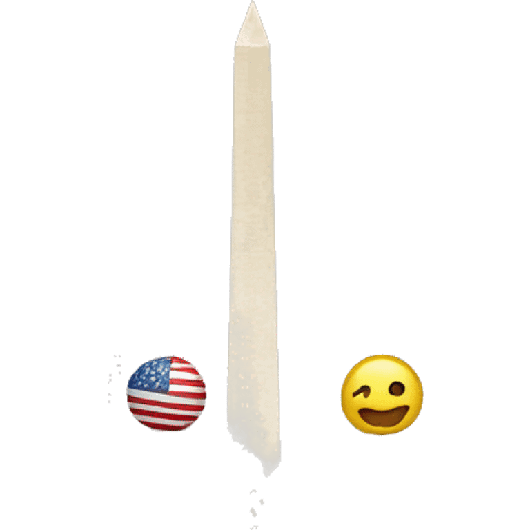 Two balls with the Washington monument sticking out  emoji