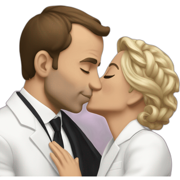 macron kiss emoji