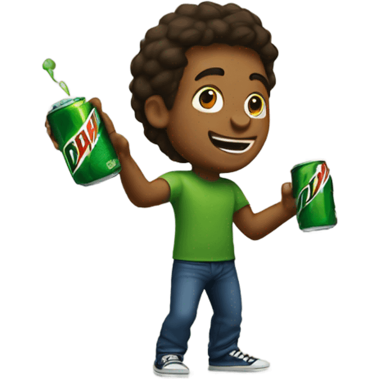 Surfer dude with Mountain Dew emoji